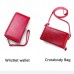 Women Men PU Leather Universal 5.5 Inch Phone Case Vintage Phone Bag Crossbody Bag